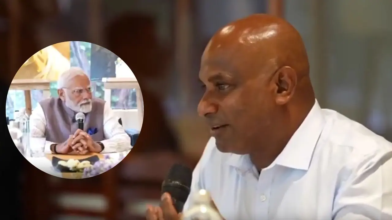 PM Modi interacts with Sanath Jayasuriya