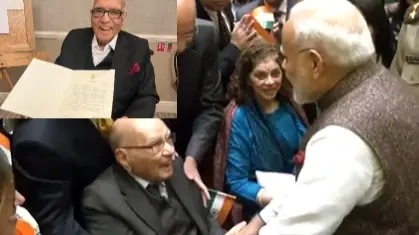 PM Modi Kept His Promise, Meets 101-Year-Old IFS Officer in Kuwait