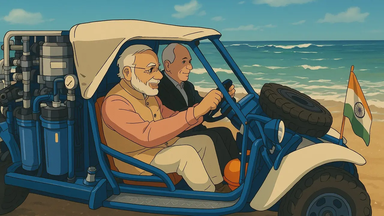 PM Modi-Netanyahu Friendship Captured in Viral Ghibli Art