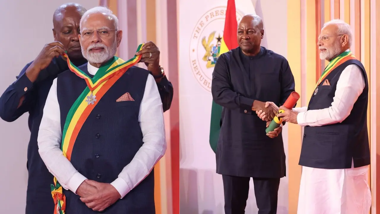 PM Modi receives Ghana's highest state honour
