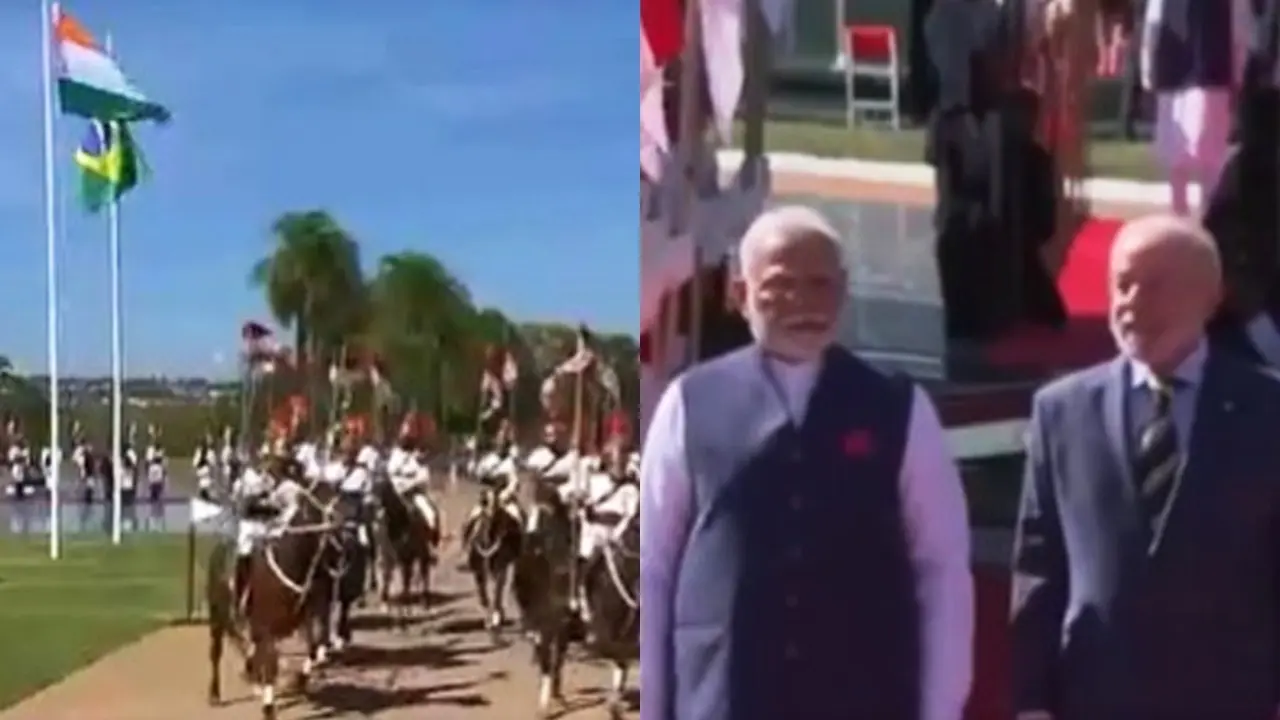 Watch: Stunning Video Of PM Modi Receiving Unique 114-horse Ceremonial Welcome At Brazil’s Alvorada Palace In Brasília PM Modi Receiving Unique 114-horse Ceremonial Welcome At Brazil’s Alvorada Palace