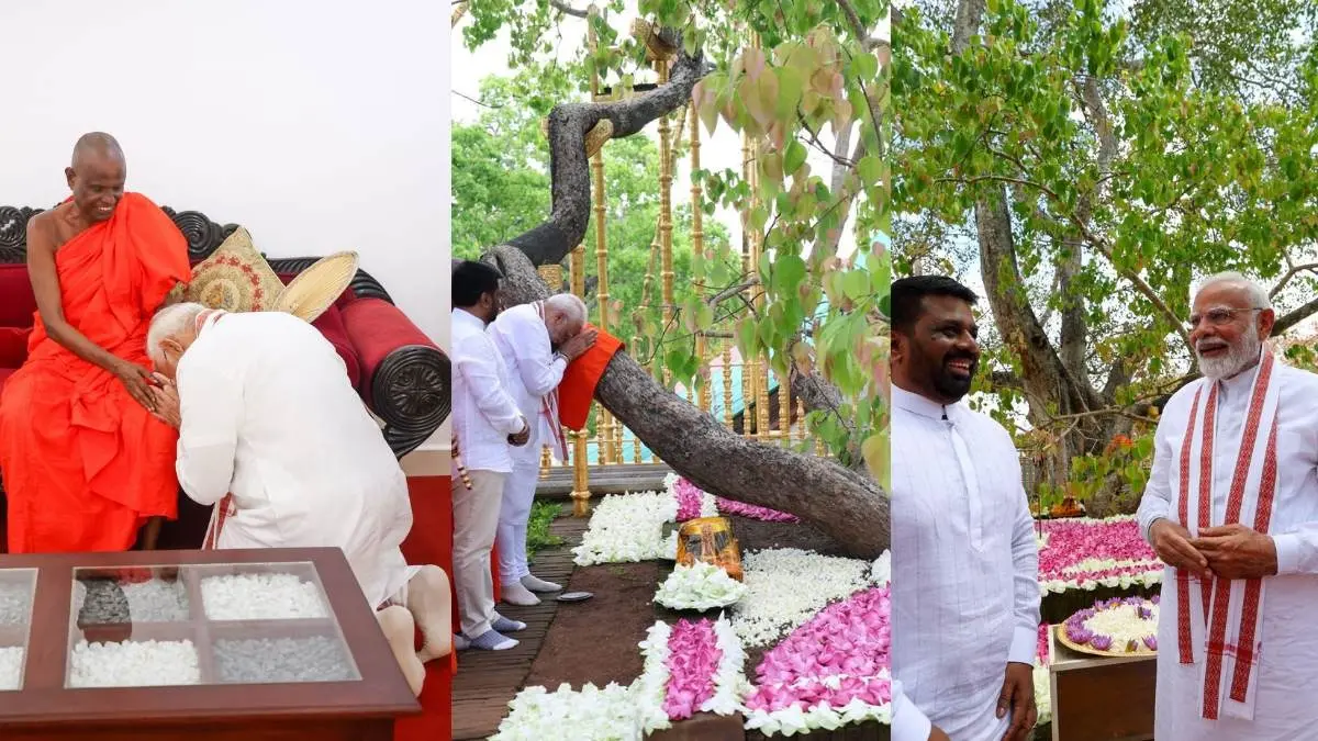 PM Modi Visits Maha Bodhi Tree in Sri Lanka's Anuradhapura, Seeks Blessings from Saints | Key Highlights