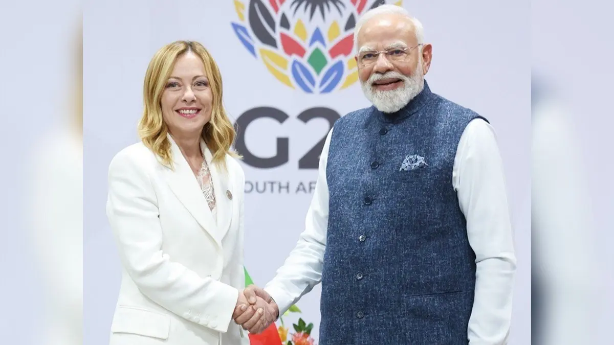 PM Modi with Italy’s Giorgia Meloni