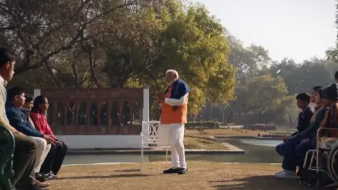 PM Modi with students during 'Pariksha Pe Charcha'