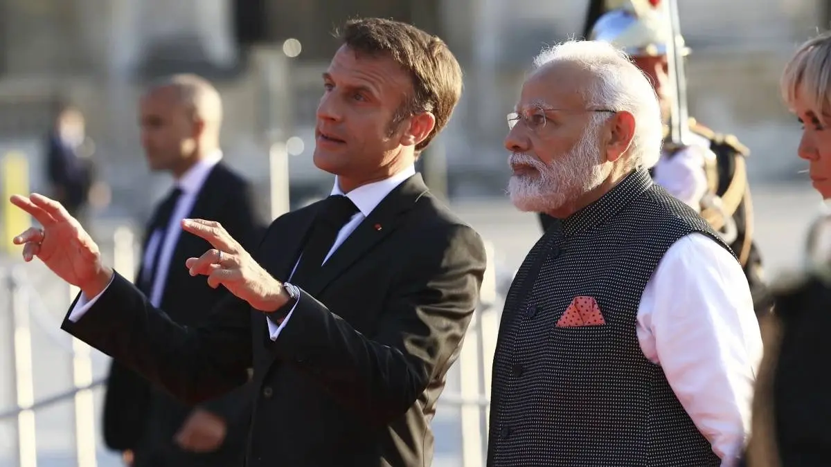 PM Narendra Modi and French President Emmanuel Macron