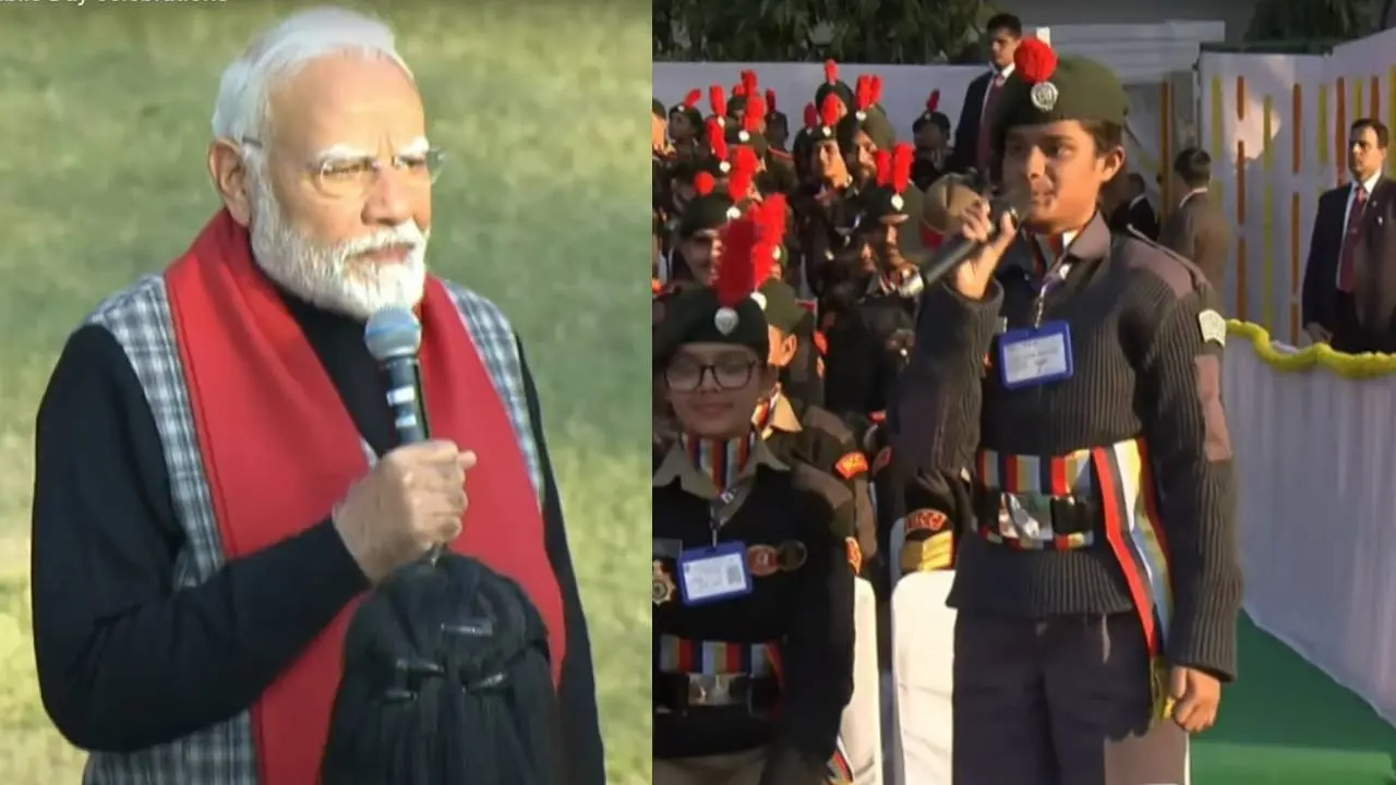 PM Narendra Modi meets NCC and NSS Cadets
