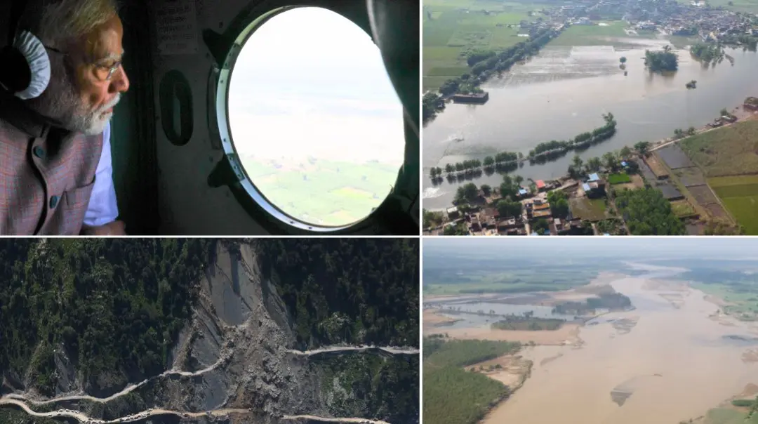 PM Modi Flood Area Visit