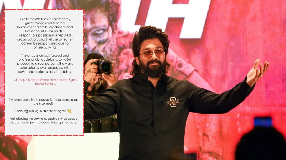 Allu Arjun & Team Are Sheer Losers: Podcaster Takes Down '42 Dos And Don'ts' Video And Blames 'Attack' From PR After Actor Initiates Legal Action Pocaster explains why she had to delete Allu Arjun's viral video
