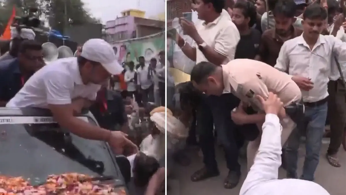 Police Constable Injured After Being Hit By Rahul Gandhi's Car During Rally In Bihar Police Constable Injured After Being Hit By Rahul Gandhi's Car In Bihar