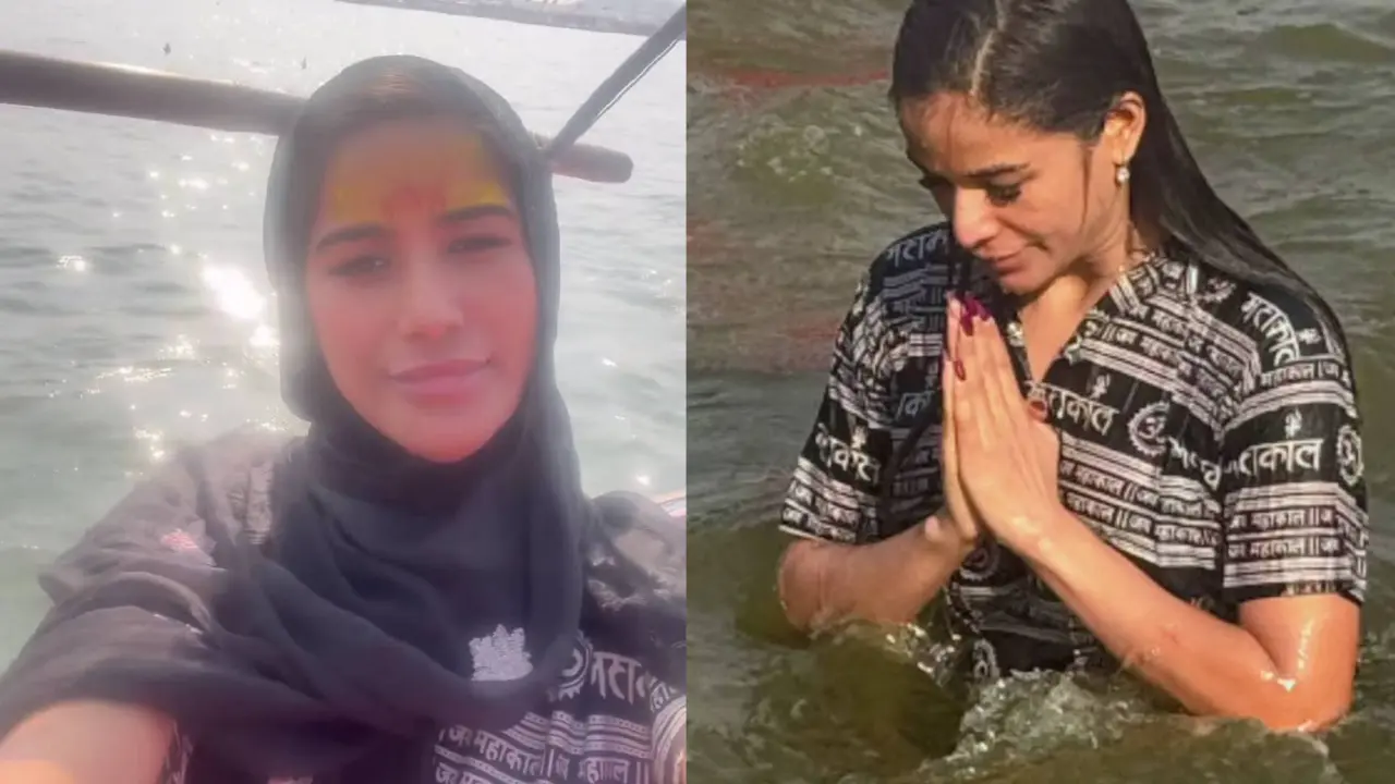 Poonam Pandey Visits Mahakumbh