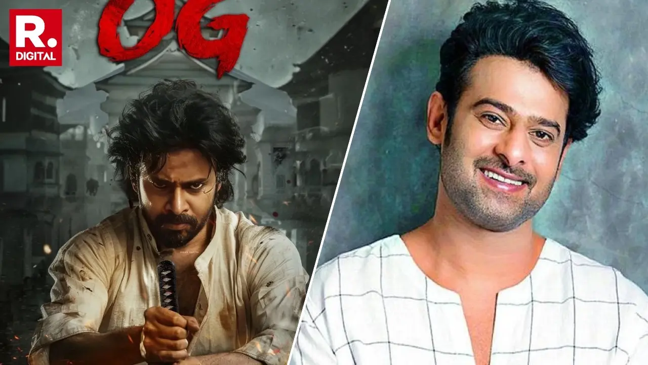 Is Prabhas Joining Pawan Kalyan Starrer OG? Know The Truth Here Poster of Pawan Kalyan's OG and file photo of Prabhas
