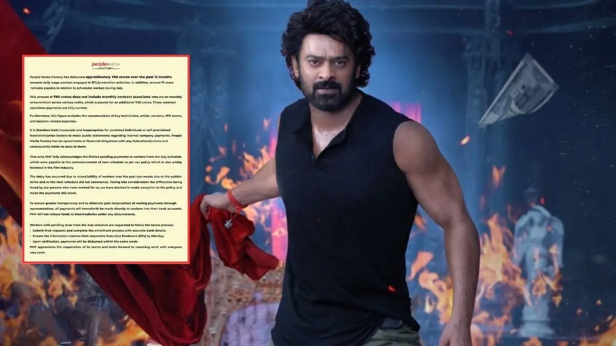 The Raja Saab: Makers Of Prabhas Starrer Issue First Statement On Pending Dues Row Amid Lawsuit Over Contractual Breaches Prabhas' The Raja Saab makers issue statement