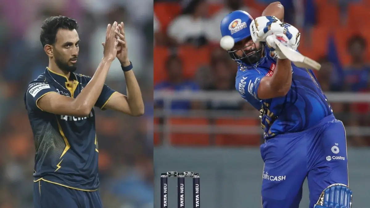 Prasidh Krishna dismisses Rohit Sharma during GT vs MI clash in the IPL 2025 Eliminator