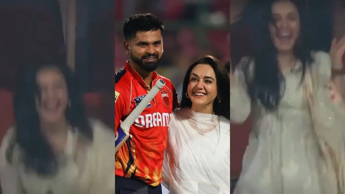 Preity Zinta Over The Moon Celebration Goes Viral After Shreyas Iyer Leads PBKS to IPL 2025 Qualifier | WATCH VIDEO Preity Zinta Celebrates PBKS Win