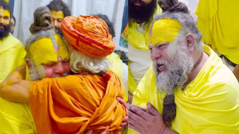 कौन हैं वो संत? जिन्हें देखते ही गद्दी छोड़ दौड़े प्रेमानंद महाराज? चरण धोए... गले मिल फूट-फूटकर रोए Premanand Maharaj video of meeting with Guru Sharnand washed his feet burst tears