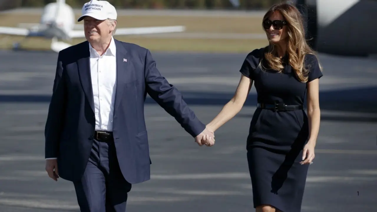 President Donald Trump and American first ladies Melania Trump.