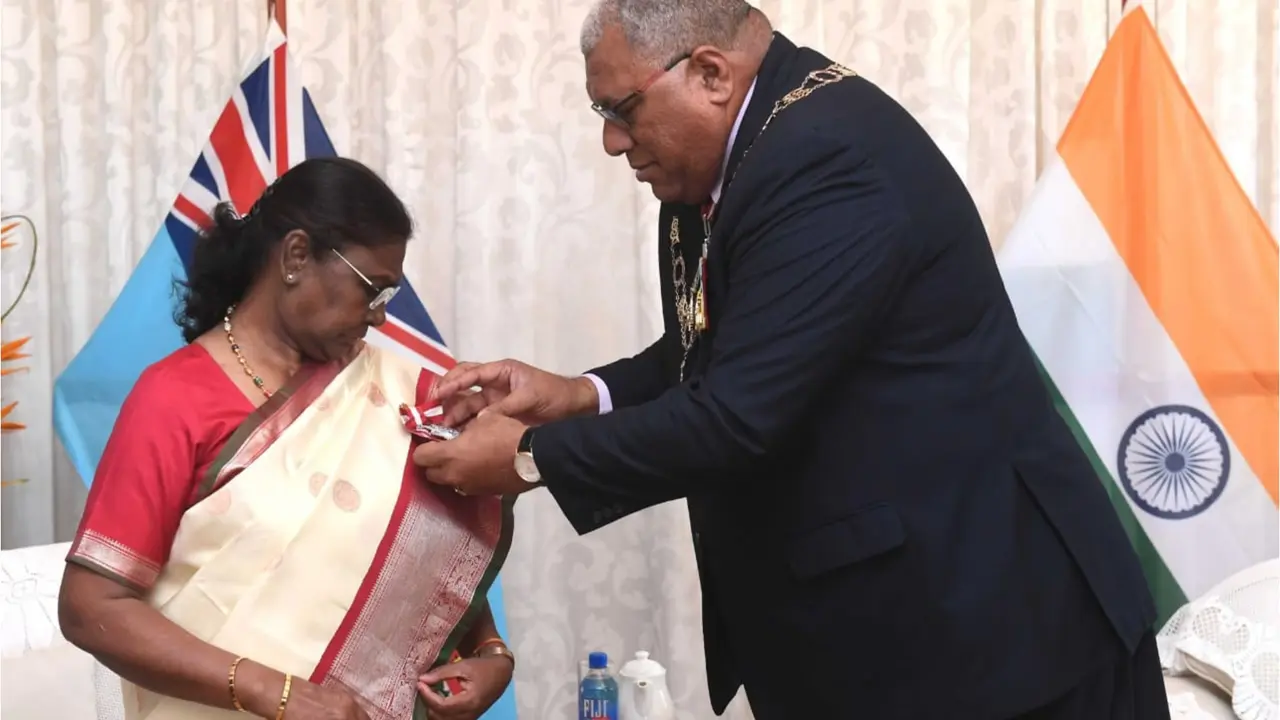 President Droupadi Murmu receives Fiji's highest civilian award, strengthening India-Fiji ties