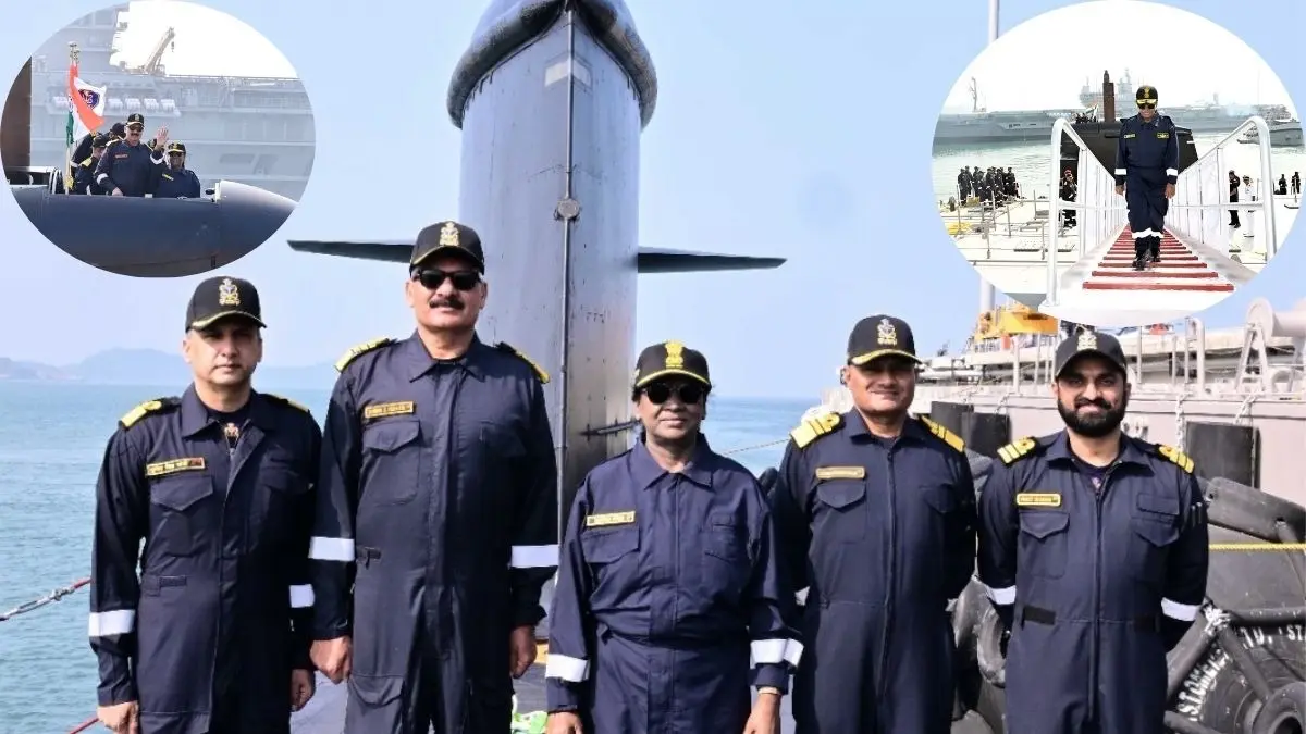 president droupadi murmur historic visit in ins vaghshir submarine indian navy chief Karwar naval