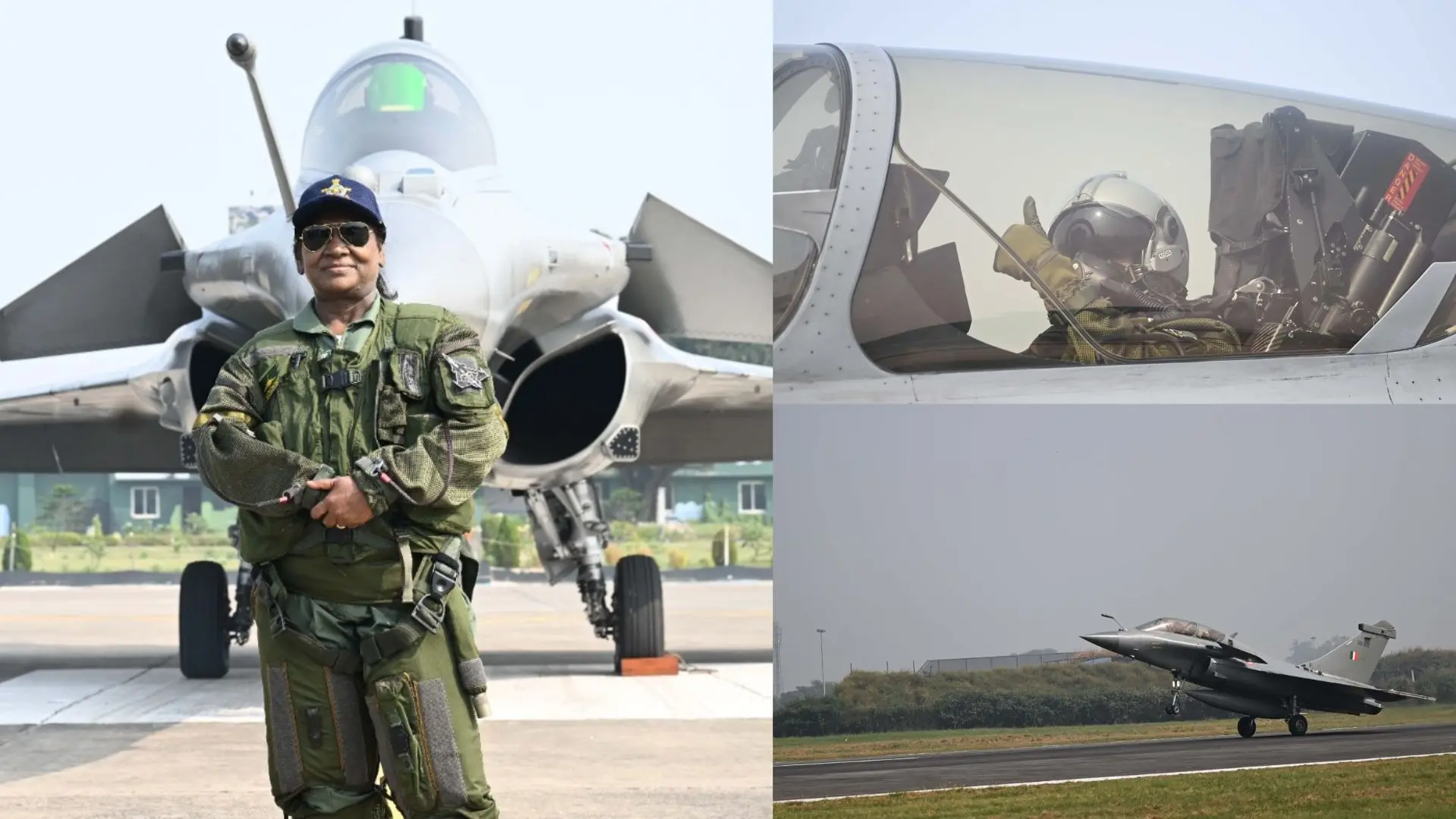 President Murmu Flies In Rafale Fighter Jet