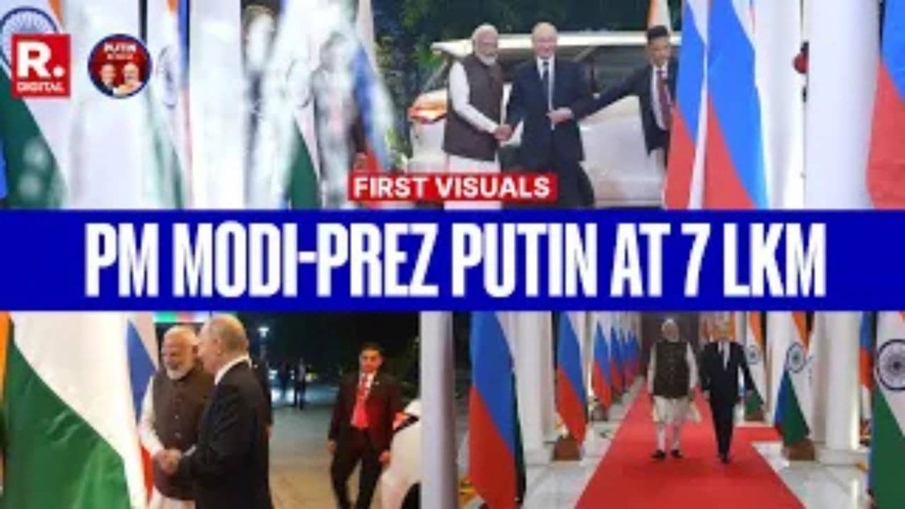 President Putin and PM Modi Reach 7 LKM Residence for Private Dinner