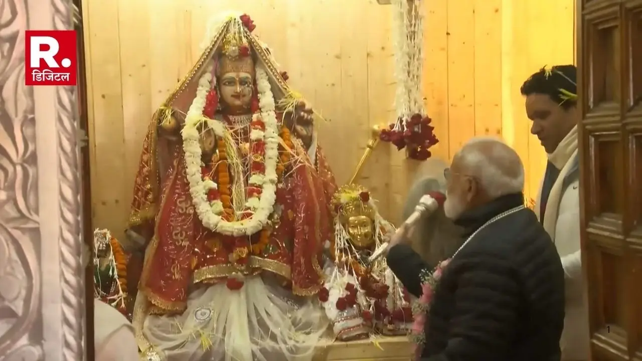 Prime Minister Narendra Modi offers prayers at Goddess Ganga's winter abode