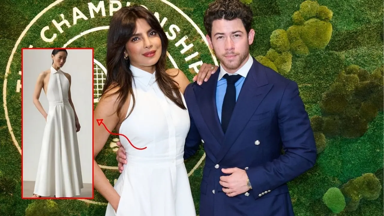 Priyanka Chopra Defines Tennis Chic To The Ground In Ralph Lauren's Cotton Day Dress At Wimbledon