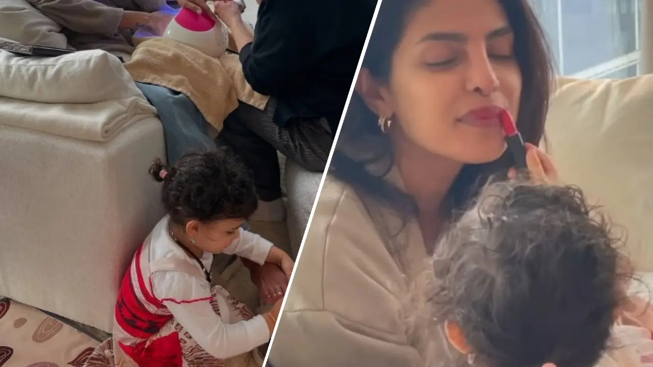Priyanka Chopra's Daughter Malti Marie Crashes Her Pedicure Session In NYC, Wins Internet With Her Makeup Skills Priyanka Chopra's time with daughter Malti Marie