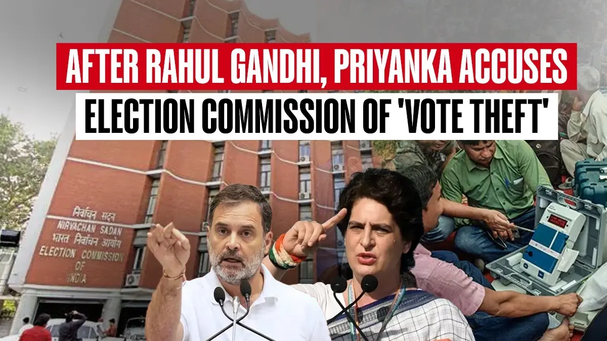 Priyanka Gandhi Slams EC, Alleges Vote Theft & Lack of Transparency