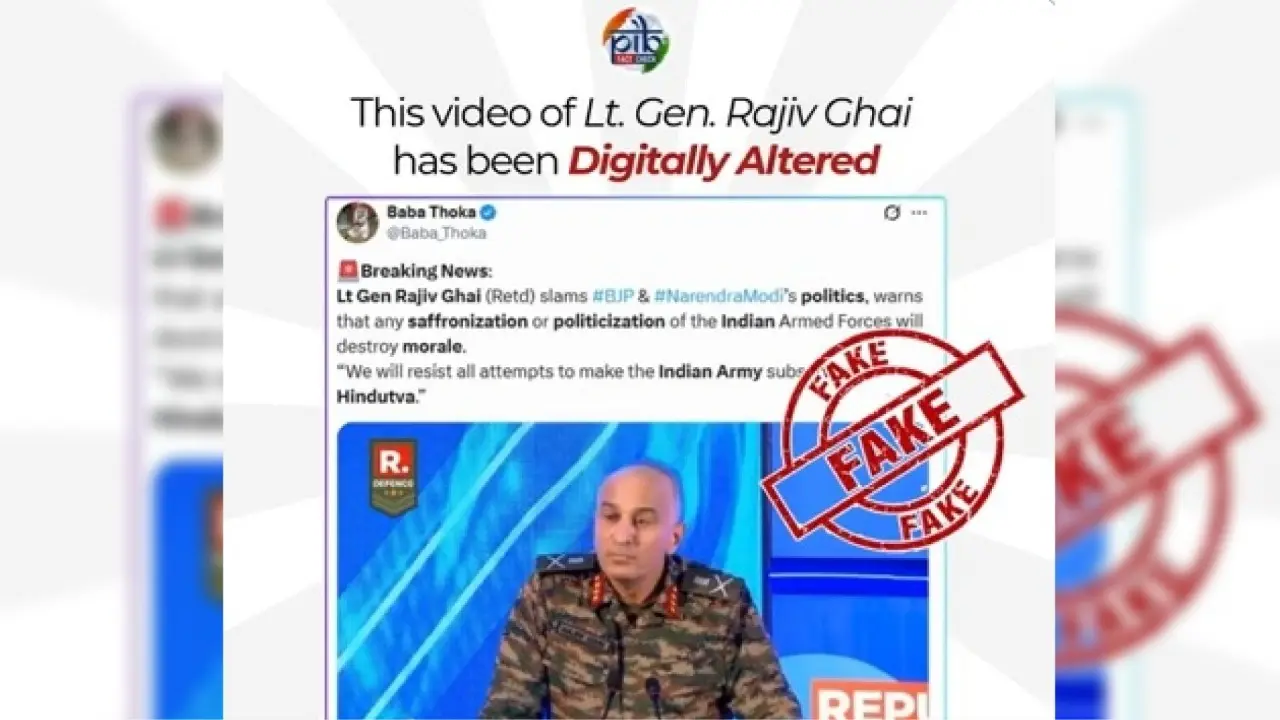 Pro-Pak Social Media Handle Uses Deepfake to Malign Indian Army; PIB Fact Checks Altered DGMO Speech