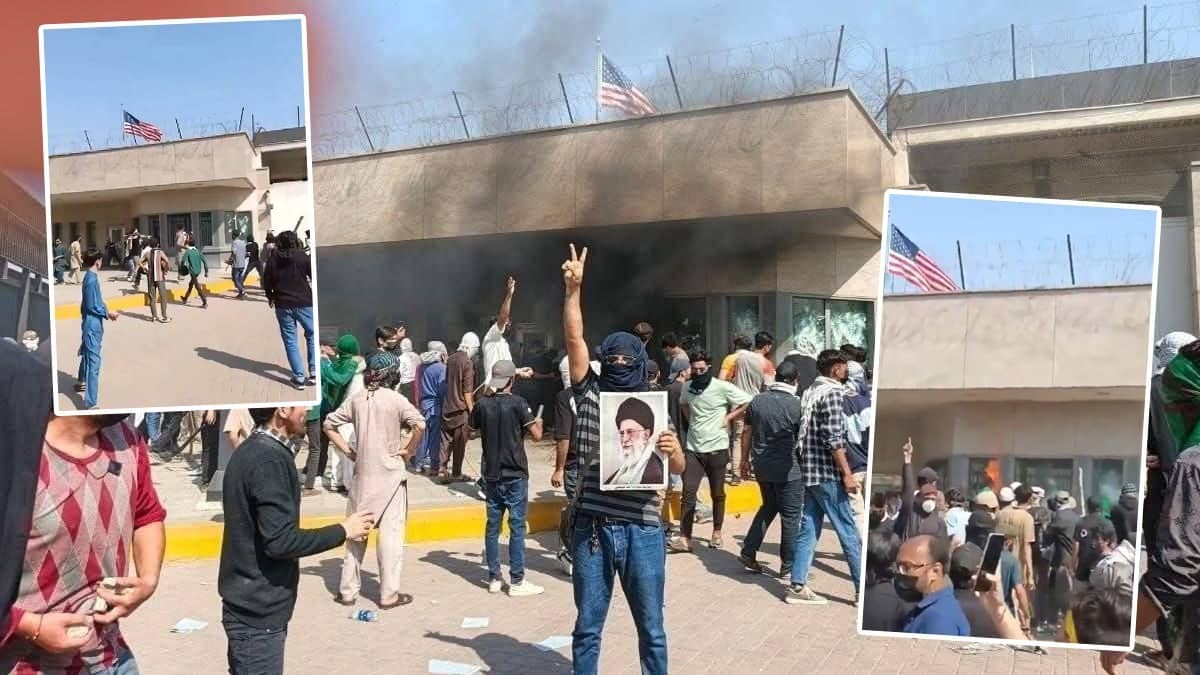 पाकिस्‍तान तक पहुंची खामेनेई की मौत के गुस्से की आग; कराची में भीड़ ने किया अमेरिकी दूतावास पर हमला; 8 की मौत