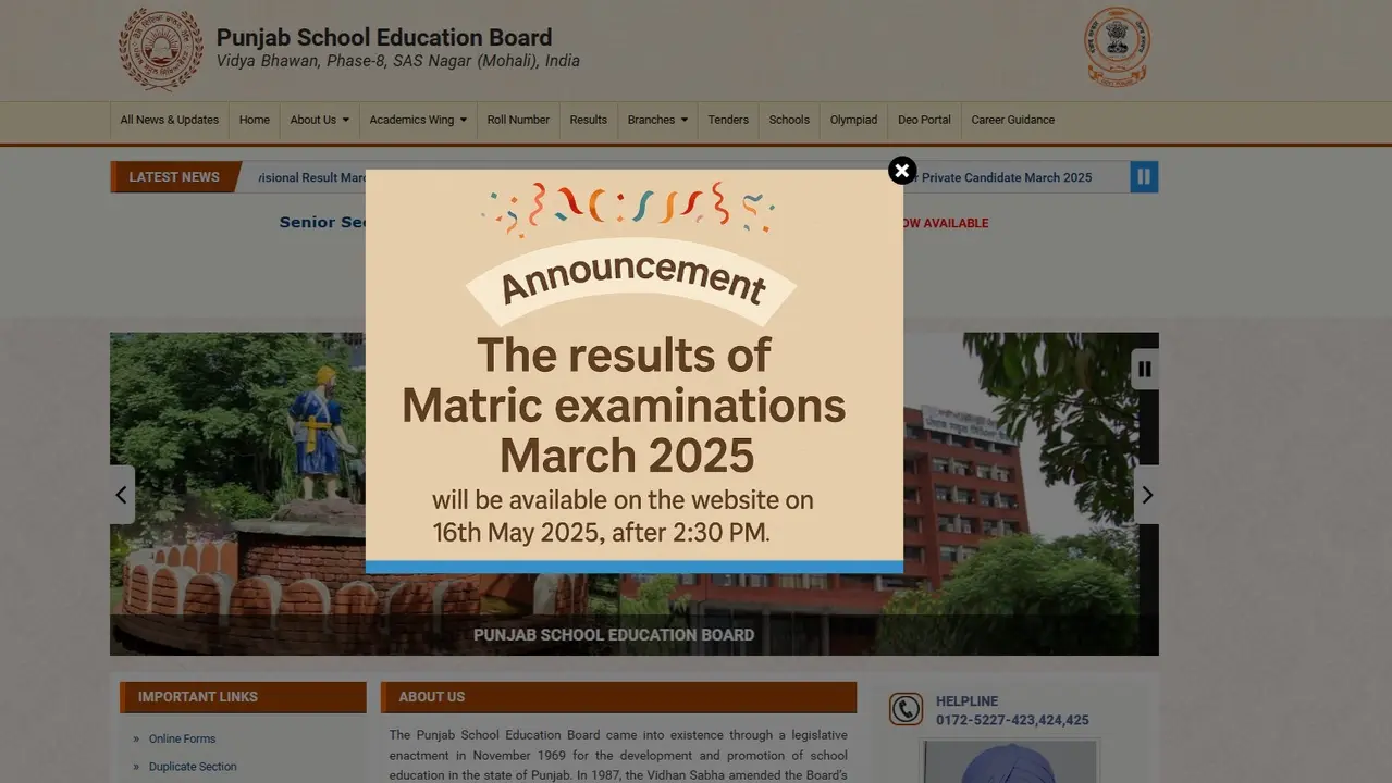 PSEB 10th Result 2025 Live: Punjab Board Class 10 Result Released at pseb.ac.in, Direct Link to Check PSEB Punjab Board Class 10th Result 2025 Live Updates