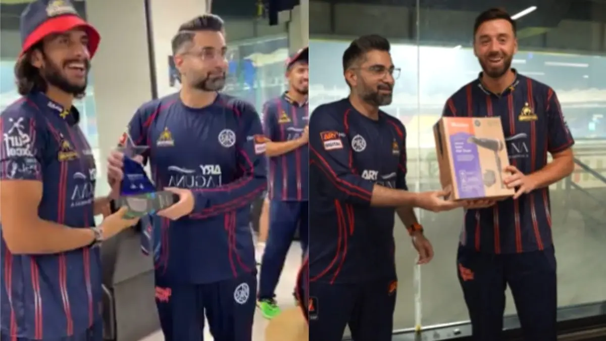 PSL 2025 player Firstly get Hair Dryer and now trimmer hasan Ali Pakistan Super League