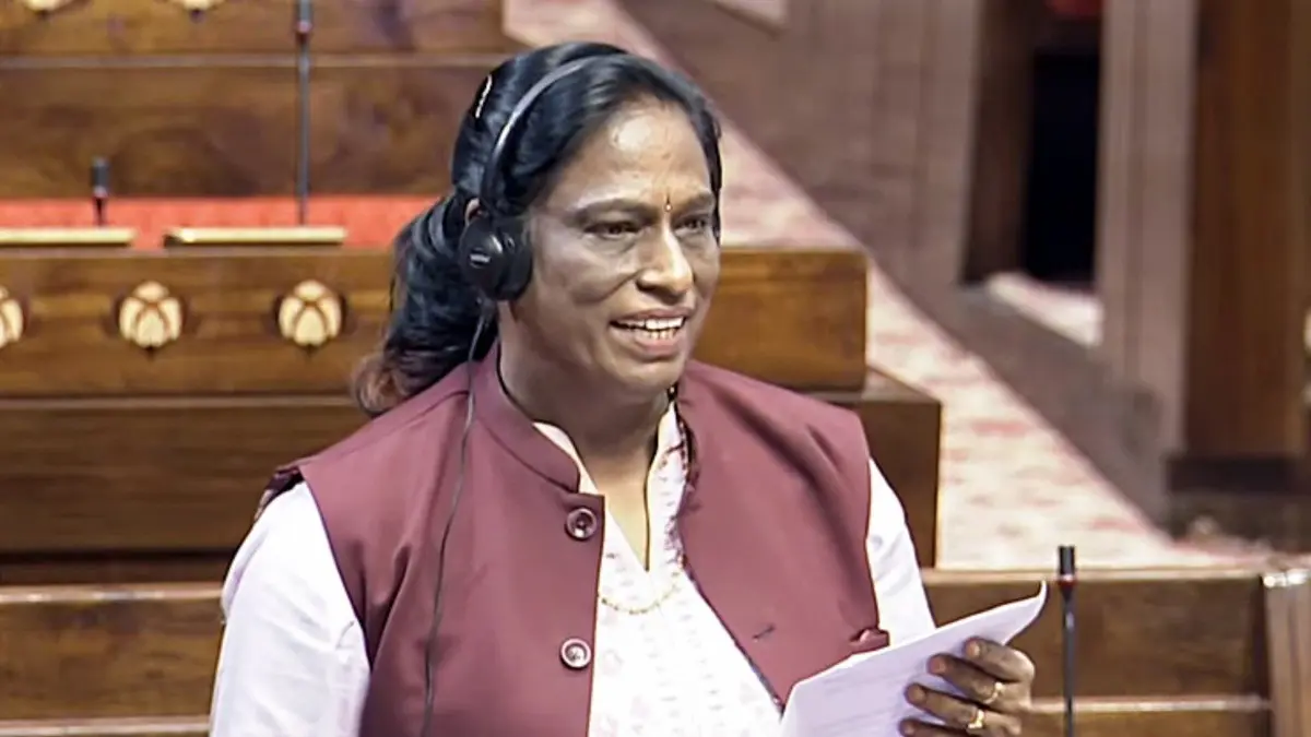 PT Usha speaks in the Parliament in 2024