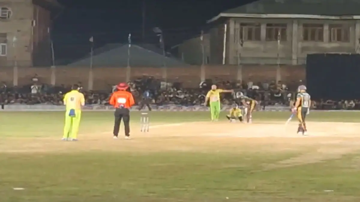 Pulwama Witnesses Landmark Moment As Kashmir Hosts Its First Cricket Match Under Floodlights Pulwama hosts its first day and night cricket match