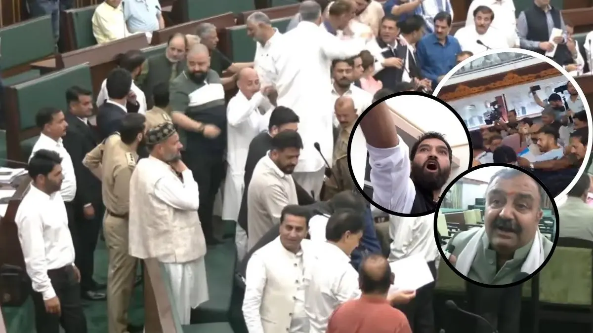 Punches Thrown, Glass Table Broken: J&K Assembly Turns Battleground as MLAs clash over Waqf Act