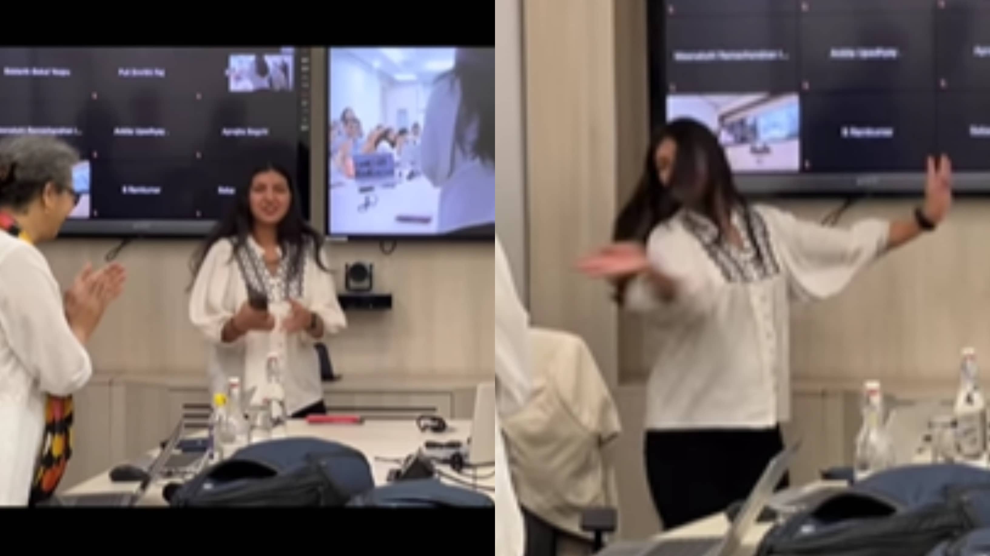 Pune Woman's Dance During Office Meeting, Video Goes Viral | Republic World