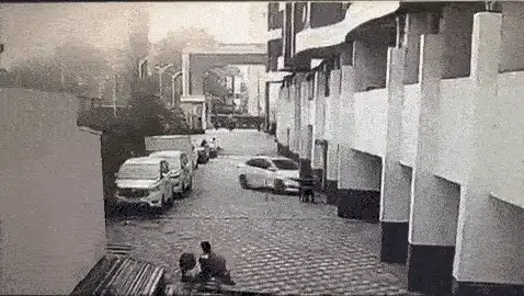 Pune car falls from first floor parking space