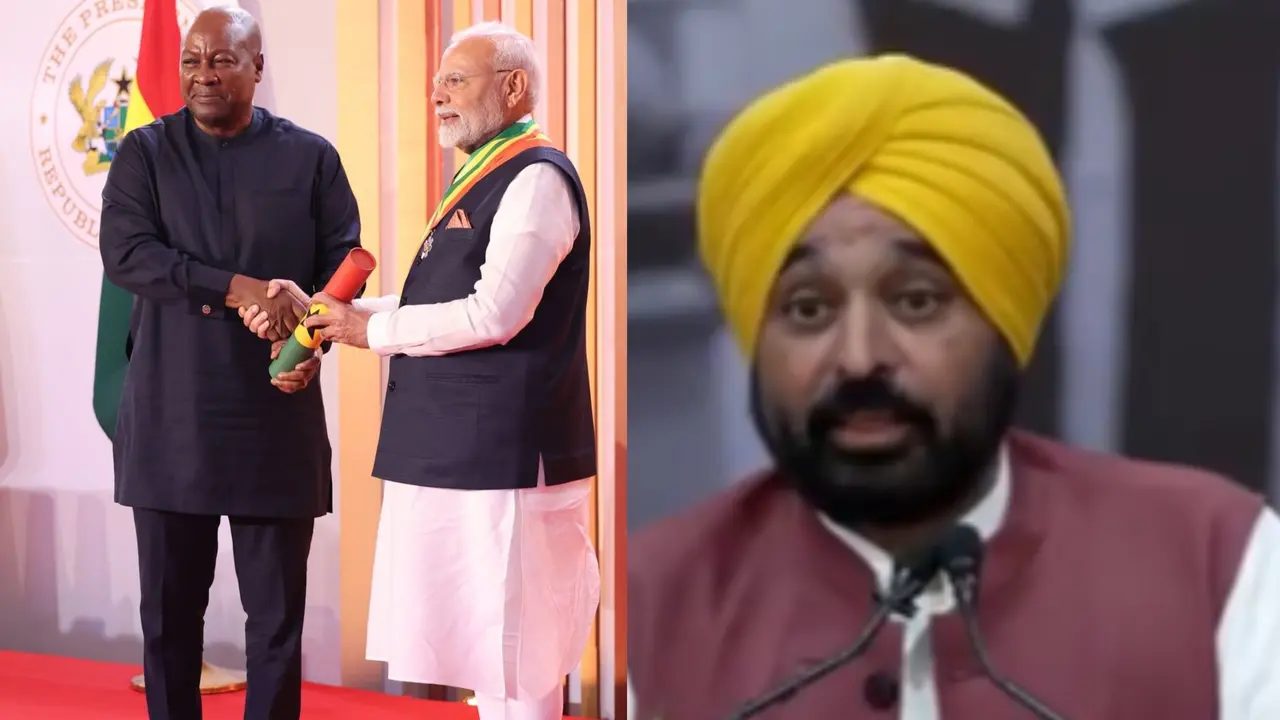 'Even JCBs Draw Bigger Crowds Than These Countries': Punjab CM Bhagwant Mann Mocks PM Modi For Receiving Ghana's Highest Honour Punjab CM slams PM over receiving Ghana's highest civilian award