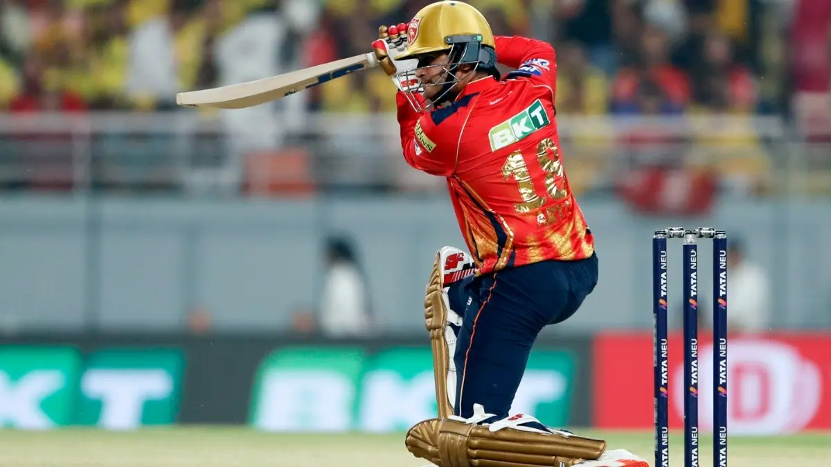 Punjab Kings star Priyansh Arya in action in the IPL 2025