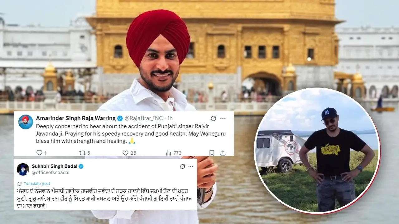 Punjabi singer Rajvir Jawanda injured after a bike crash