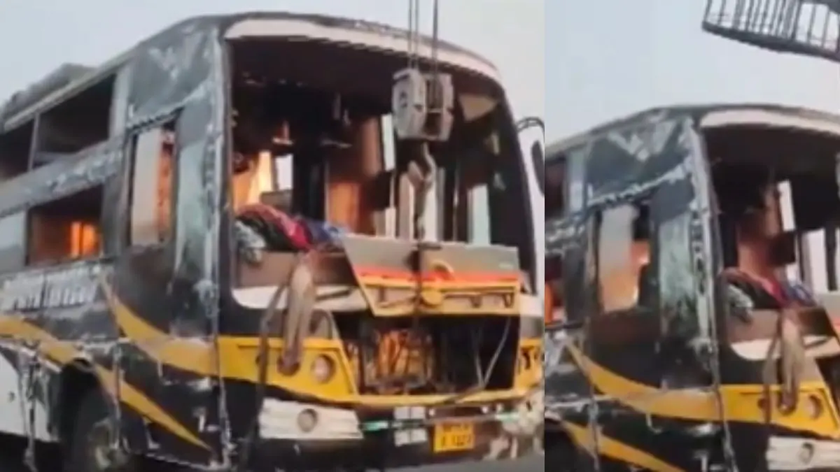 चारों तरफ चीख-पुकार, टूटे शीशे, खिड़कियों से लटके शव... पूर्वांचल एक्सप्रेसवे पर कैसे पलटी डबल डेकर बस? यात्रियों ने सुनाया आंखों देखा मंजर purvanchal expressway high speed bus overturned accident in gosaiganj lucknow