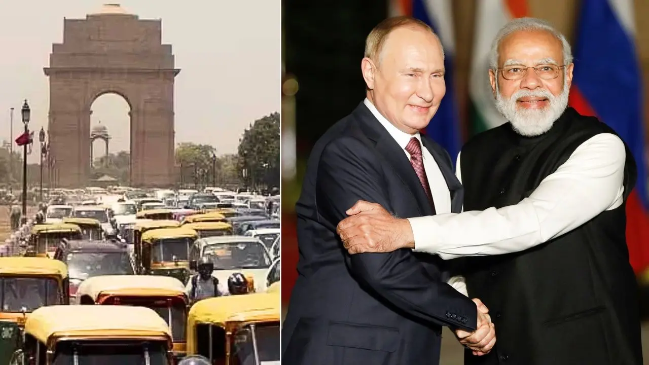 Putin India visit Delhi traffic