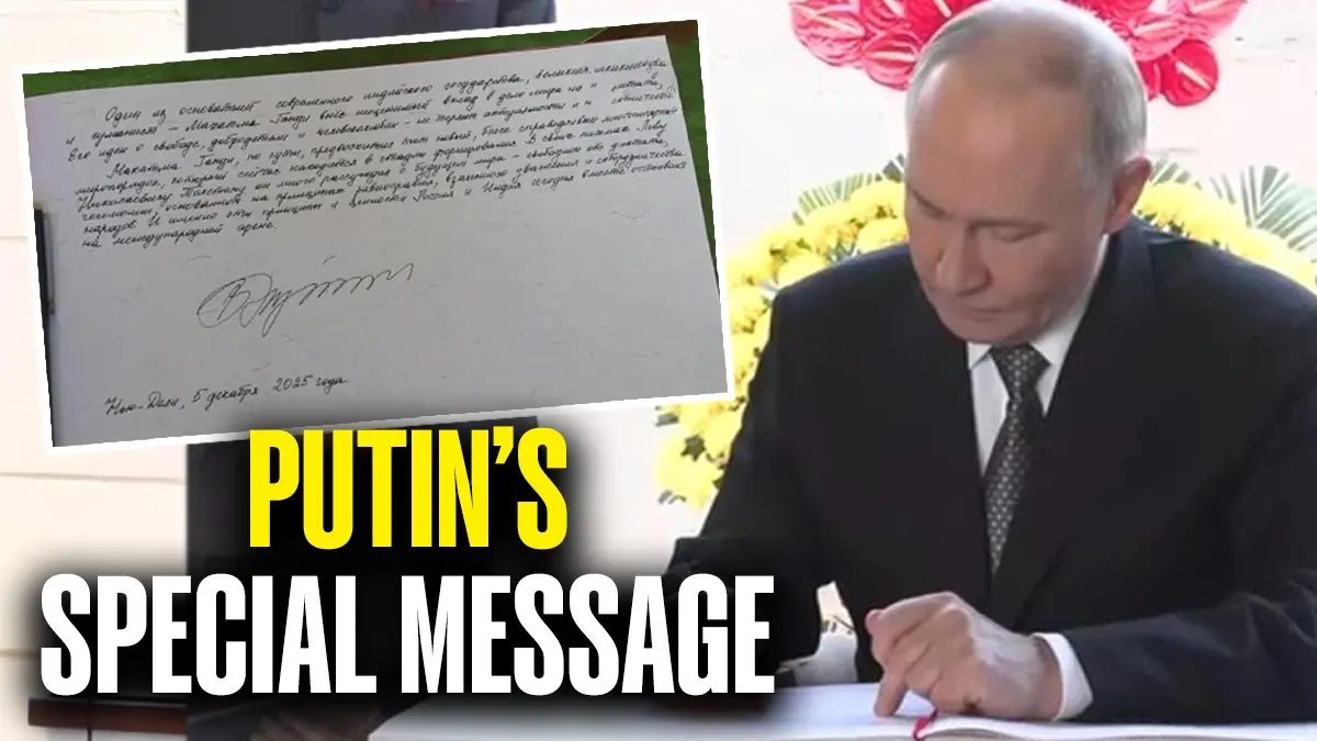 Putin Signs Rajghat Guestbook During India Visit, Calls Gandhi a Global Symbol of Justice and Non‑Violence