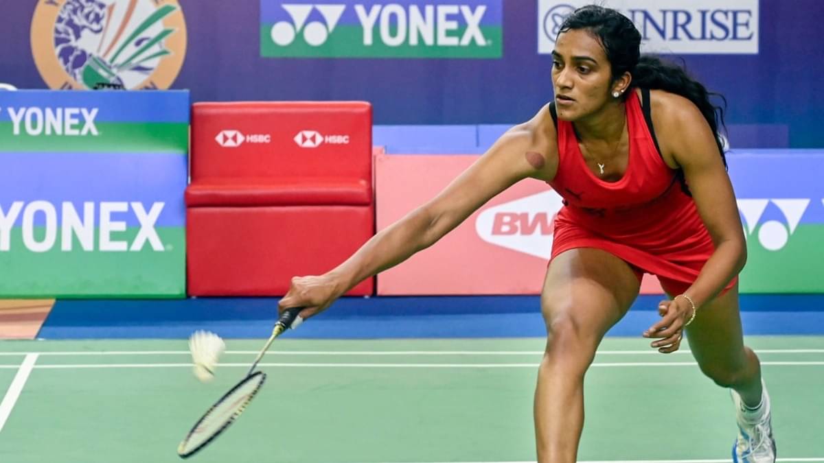 PV Sindhu in action