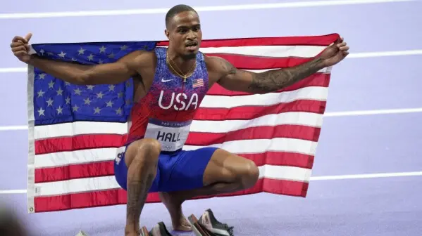Quincy Hall gets a gold in the Olympic 400 meters with yet another US comeback on the Paris track Quincy Hall