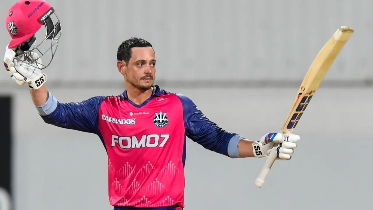 Quinton de Kock hits century in cpl 2024 create big record of most sixes