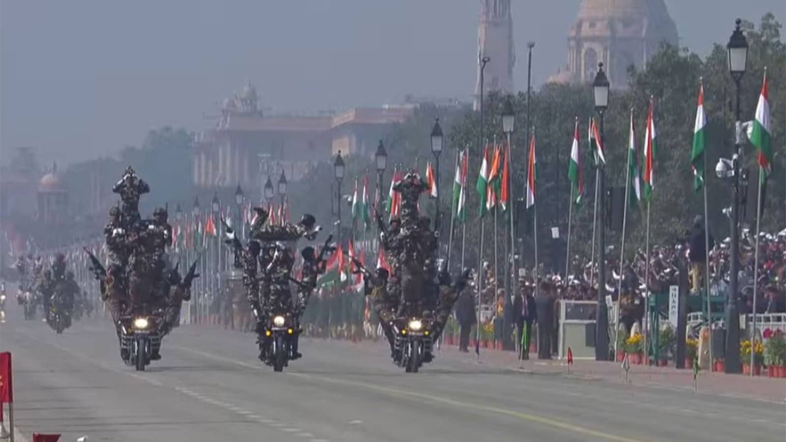 R-Day 2026: CRPF And SSB Motorcycle Daredevils Showcase Skill On Kartvaya Path