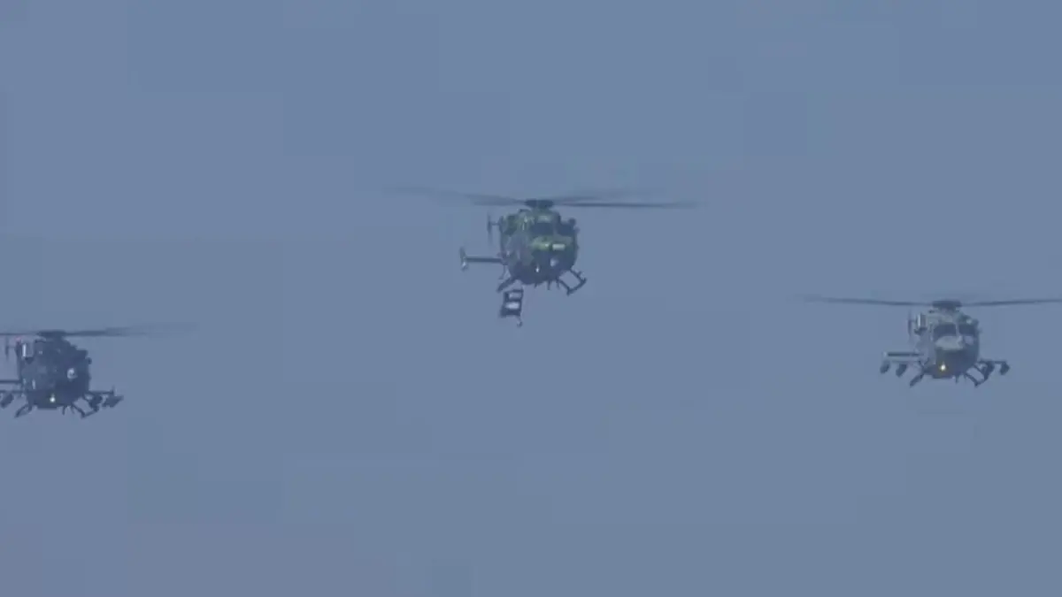R-Day 2026: India Showcases Rudra, Apache, Prachand Helicopters in Spectacular Aerial Display