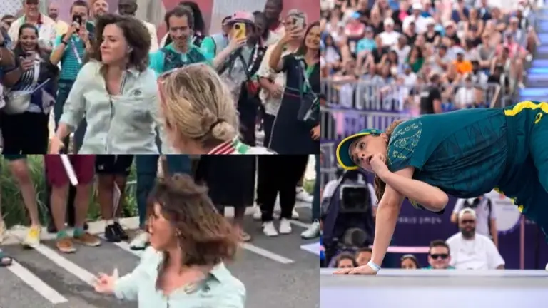 B-Girl Raygun Who Failed At The Olympics Takes The Streets Of Paris By Storm With Her Dance Moves Rachael Gunn in Olympics and on the streets of Paris
