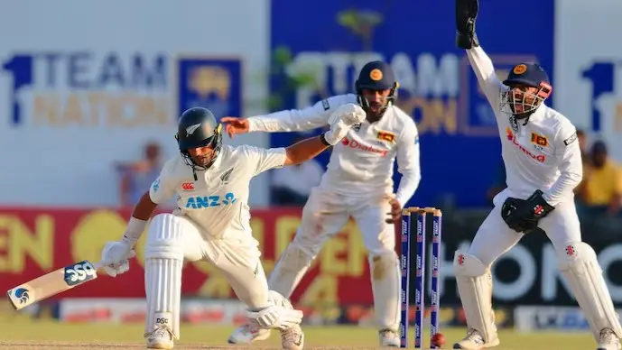 Rachin Ravindra fight alone in galle as sri lanka beat new zealand